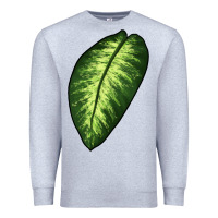 Heather Grey Dumb Cane Leaf Premium Sweatshirt - LillyAllenDesigns