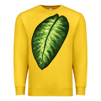 Lemon Dumb Cane Leaf Premium Sweatshirt - LillyAllenDesigns