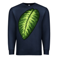 Navy Dumb Cane Leaf Premium Sweatshirt - LillyAllenDesigns