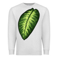 Oatmeal Heather Dumb Cane Leaf Premium Sweatshirt - LillyAllenDesigns