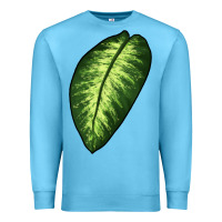 Ocean Blue Dumb Cane Leaf Premium Sweatshirt - LillyAllenDesigns