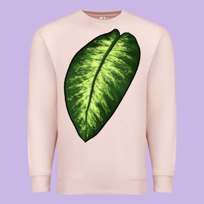 Dumb Cane Leaf Premium Sweatshirt Designed By Lillyallendesigns