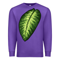 Purple Dumb Cane Leaf Premium Sweatshirt - LillyAllenDesigns
