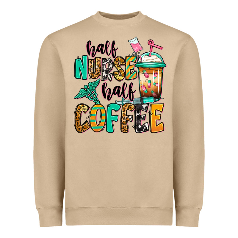 Half Nurse Half Coffee Heavyweight Sweatshirt by Jasminsmagicworld | Teevron