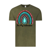 Vintage Olive be my valentine gemstone rainbow Vintage Tee - JahusDesignShop
