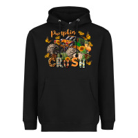 Black pumpkin crush truck Heavyweight Hoodie - LillyAllenDesigns
