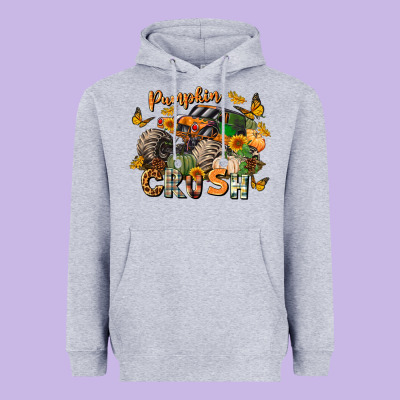 Pumpkin Crush Truck Heavyweight Hoodie Designed By Lillyallendesigns