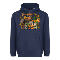 Navy pumpkin crush truck Heavyweight Hoodie - LillyAllenDesigns