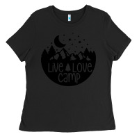 Black Live Love Camp Ladies Tee - Unal Design