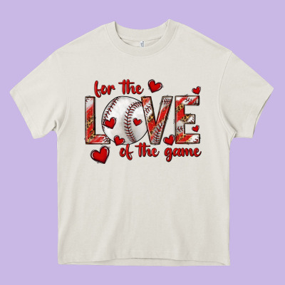 For The Love Of The Game Baseball Heavy Core Tee Designed By Texasbilliewilder