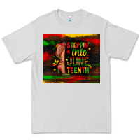 Dove Grey steppin into juneteenth Premium Tee - Zillion Design Studio