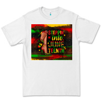 White steppin into juneteenth Premium Tee - Zillion Design Studio
