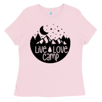 Bubblegum Pink Live Love Camp Ladies Tee - Unal Design