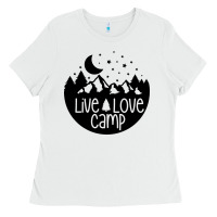 White Live Love Camp Ladies Tee - Unal Design