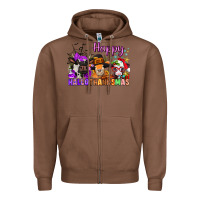 Chestnut happy hallothanksmas cows  nancy Zipper Hoodie - NancyCooperArtShop