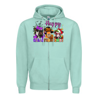 Seafoam happy hallothanksmas cows  nancy Zipper Hoodie - NancyCooperArtShop