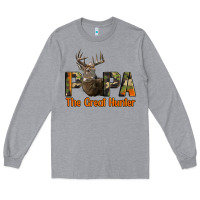 Heather Grey Western Papa The Great Deer Hunter Long Sleeve Tee - LillyAllenDesigns