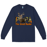 Navy Western Papa The Great Deer Hunter Long Sleeve Tee - LillyAllenDesigns