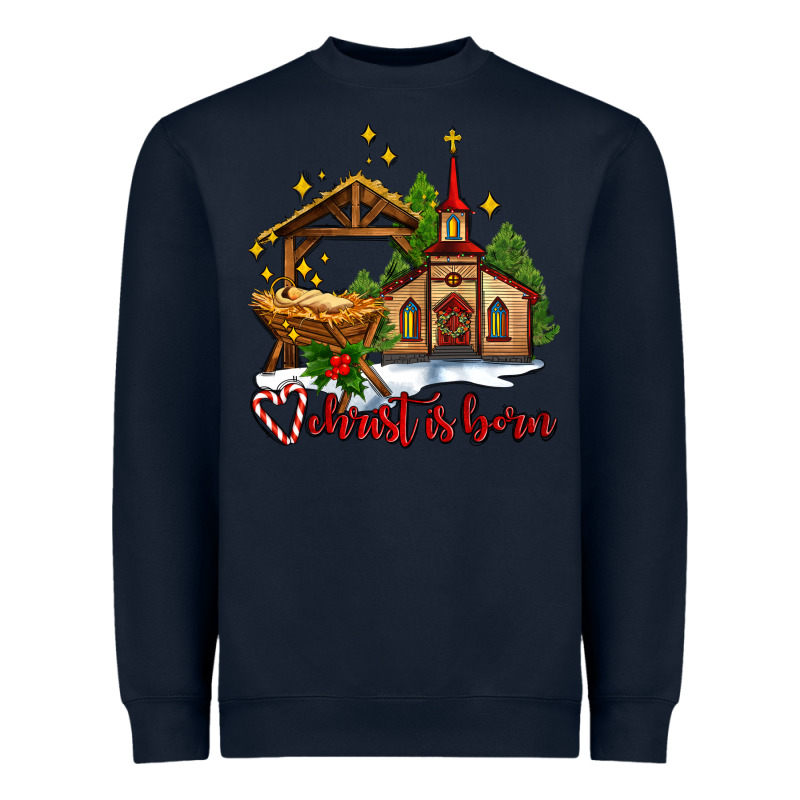 The Church  Chrıst Is Born Heavyweight Sweatshirt by AdoDesignShop | Teevron