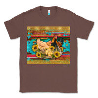 Chestnut western coop animals farm chicken chick rooster sunflowers wooden sera Classic Tee - Artiststas