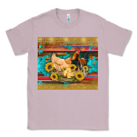 Lilac western coop animals farm chicken chick rooster sunflowers wooden sera Classic Tee - Artiststas