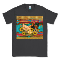 Smoke western coop animals farm chicken chick rooster sunflowers wooden sera Classic Tee - Artiststas