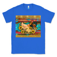 True Royal western coop animals farm chicken chick rooster sunflowers wooden sera Classic Tee - Artiststas