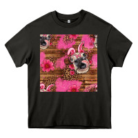 Asphalt easter heifer with bunny ears seamless pattern Heavy Core Tee - Artiststas