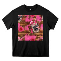 Black easter heifer with bunny ears seamless pattern Heavy Core Tee - Artiststas