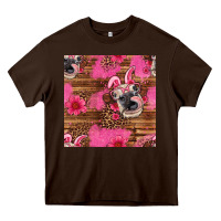 Chocolate Brown easter heifer with bunny ears seamless pattern Heavy Core Tee - Artiststas