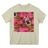 Mossy easter heifer with bunny ears seamless pattern Heavy Core Tee - Artiststas