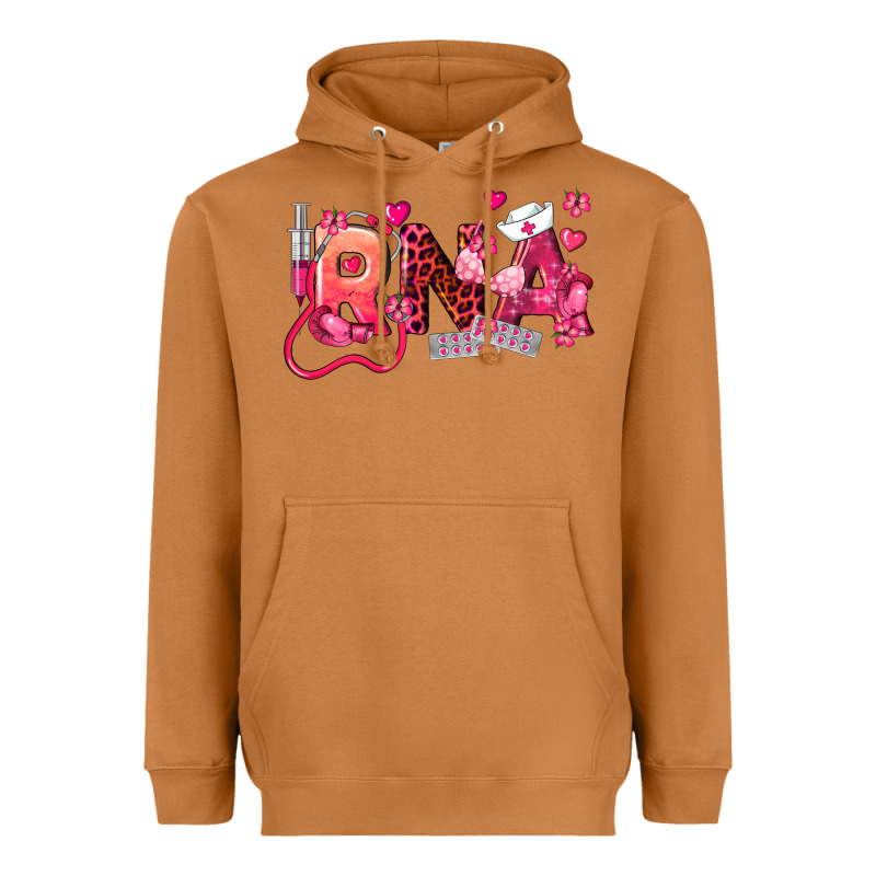 Rna Breast Cancer Registered Nurse Assistant Heavyweight Hoodie by LillyAllenDesigns | Teevron