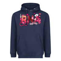 Navy rna breast cancer registered nurse assistant Heavyweight Hoodie - LillyAllenDesigns