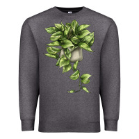 Charcoal Heather Golden Pothos Premium Sweatshirt - LillyAllenDesigns