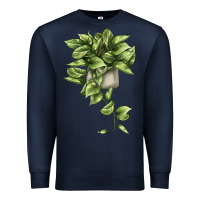 Navy Golden Pothos Premium Sweatshirt - LillyAllenDesigns