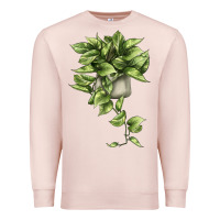 Pale Pink Golden Pothos Premium Sweatshirt - LillyAllenDesigns