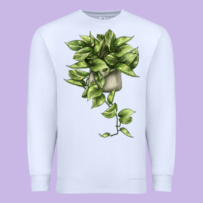 Golden Pothos Premium Sweatshirt Designed By Lillyallendesigns