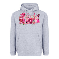Heather Grey cancer coffee cups Heavyweight Hoodie - LillyAllenDesigns