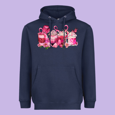 Cancer Coffee Cups Heavyweight Hoodie Designed By Lillyallendesigns