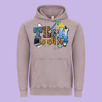 Tech Teacher Vintage Hoodie Designed By Adodesignshop