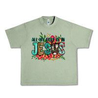 Oil Green all my hope is in jesus Urban Heavy Tee - Jasminsmagicworld