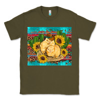 Army Green western chicks coop animals sunflowers cactus serape leopard turquoise Classic Tee - Artiststas