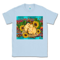 Dusty Blue western chicks coop animals sunflowers cactus serape leopard turquoise Classic Tee - Artiststas