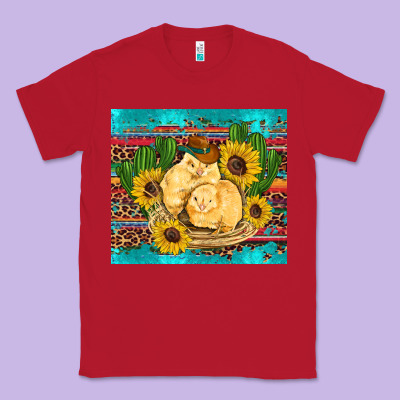 Western Chicks Coop Animals Sunflowers Cactus Serape Leopard Turquoise Classic Tee Designed By Artiststas