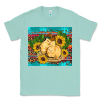 Seafoam western chicks coop animals sunflowers cactus serape leopard turquoise Classic Tee - Artiststas