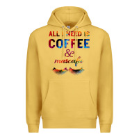 Antique Gold All I Need Is Coffee And Mascara Premium Hoodie - Bettercallsaul