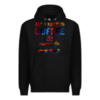Black All I Need Is Coffee And Mascara Premium Hoodie - Bettercallsaul