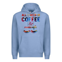 Colony Blue All I Need Is Coffee And Mascara Premium Hoodie - Bettercallsaul