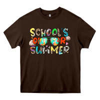 Chocolate Brown school's out for summer Heavy Core Tee - Zillion Design Studio