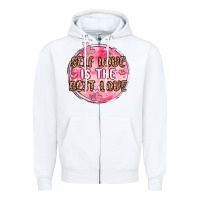 White self love is the best love Zipper Hoodie - MaliasSmallBusiness
